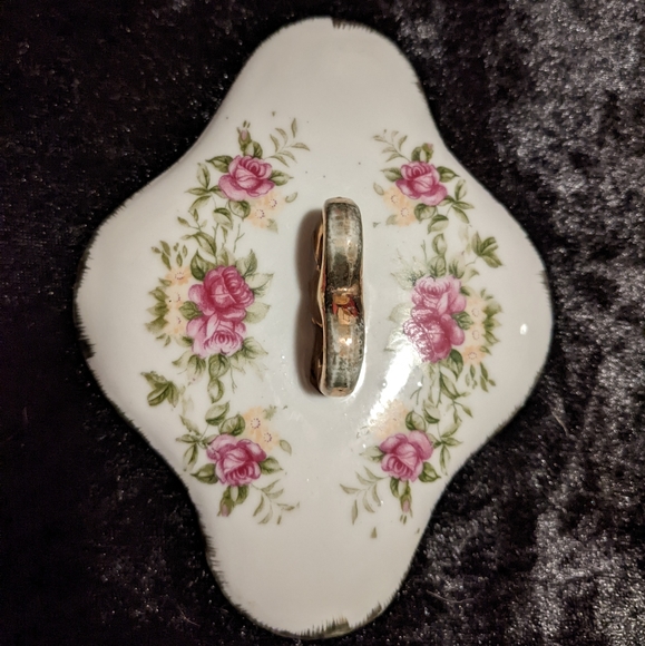 Vintage Arnart Creation Floral Japan Porcelain Candy/Jewelry Trinket Box - Picture 11 of 12